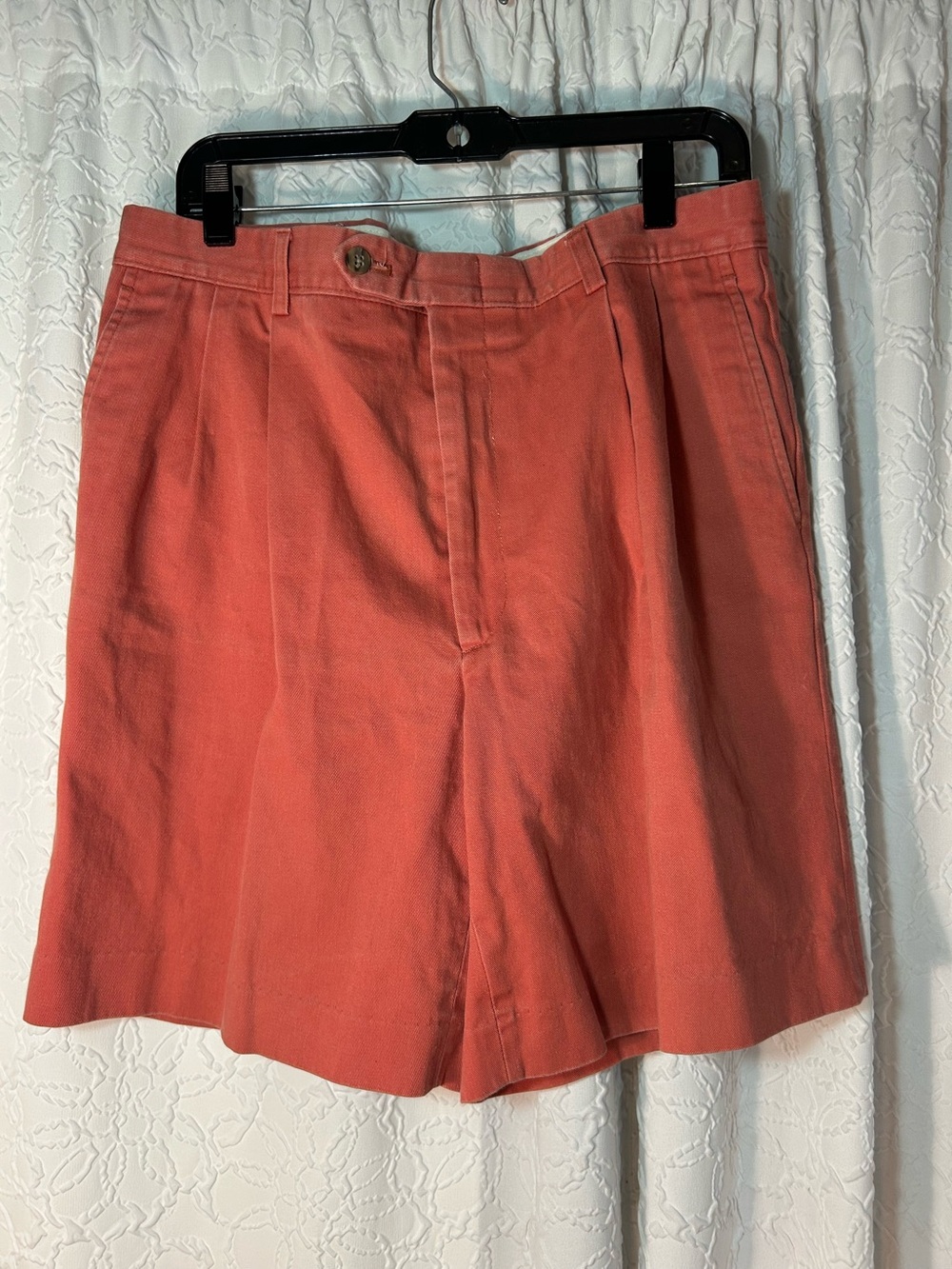 Berle vintage 80s Men’s Coral High-Waist Cotton Shorts